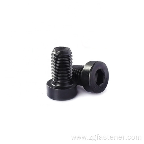 Grade 8.8 black zinc hexagon socket thin head screw
